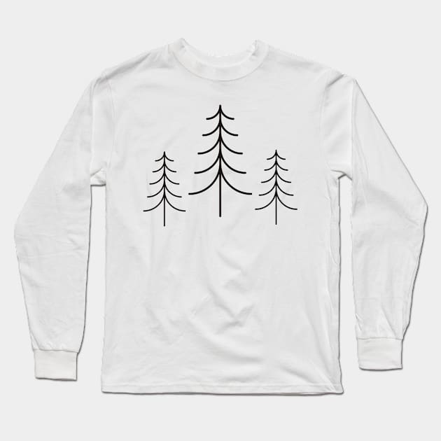 Treeline, Woods, Forest, Hiker Long Sleeve T-Shirt by SRC